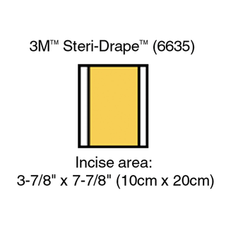 SOLVENTUM IOBAN 2 ANTIMICROBIAL INCISE DRAPE - Incise Drape, Overall 5 7/8" x 7 7/8", Incise: 3 7/8" x 7 7/8", 10/bx, 4 bx/cs | Quantity - 1x CS