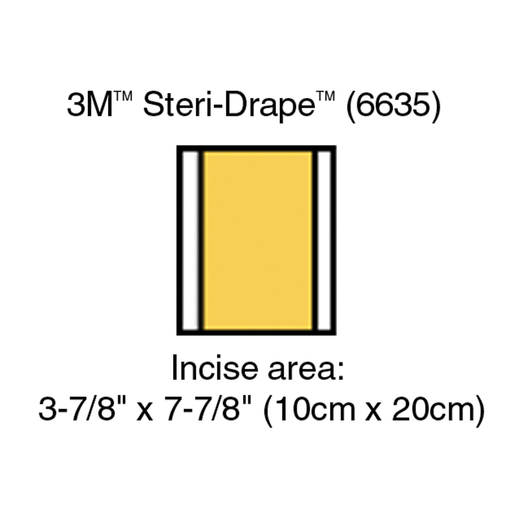 SOLVENTUM IOBAN 2 ANTIMICROBIAL INCISE DRAPE - Incise Drape, Overall 5 7/8" x 7 7/8", Incise: 3 7/8" x 7 7/8", 10/bx, 4 bx/cs (Continental US+HI Only) | Quantity - 1x CS