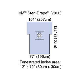 SOLVENTUM STERI-DRAPE CESAREAN-SECTION SHEETS & POUCHES - Cesarean-Section with Incise Pouch, 35" x 30", 10/bx, 4 bx/cs | Quantity - 1x CS