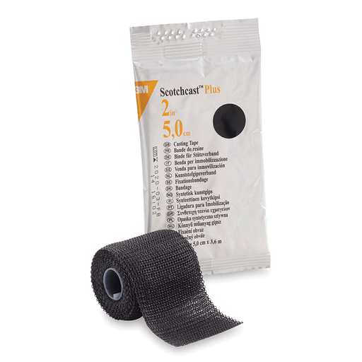 SOLVENTUM SCOTCHCAST PLUS CASTING TAPE - Plus Casting Tape, 2" x 4 yds, Black, 10/cs (Continental US+HI Only) | Quantity - 1x CS