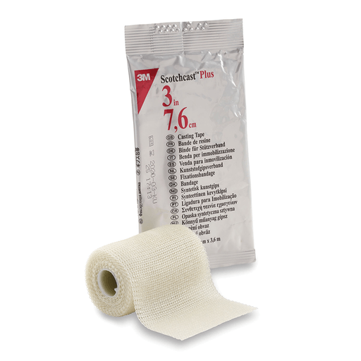 SOLVENTUM SCOTCHCAST PLUS CASTING TAPE - Plus Casting Tape, Standard, 3" x 4 yds, White, 10/cs (Continental US+HI Only) | Quantity - 1x CS