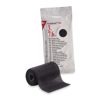 SOLVENTUM SCOTCHCAST PLUS CASTING TAPE - Plus Casting Tape, 3" x 4 yds, Black, 10/cs (Continental US+HI Only) | Quantity - 1x CS