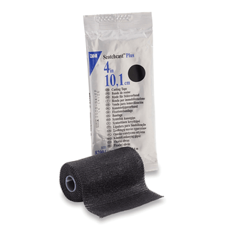 SOLVENTUM SCOTCHCAST PLUS CASTING TAPE - Plus Casting Tape, 4" x 4 yds, Black, 10/cs (Continental US+HI Only) | Quantity - 1x CS