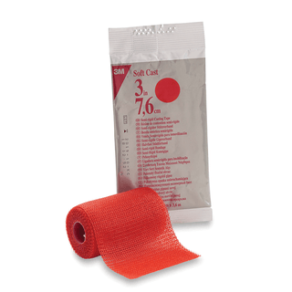 SOLVENTUM SCOTCHCAST SOFT CAST CASTING TAPE - Soft Casting Tape, Red, 3" x 4 yds, 10/cs (Continental US+HI Only) | Quantity - 1x CS
