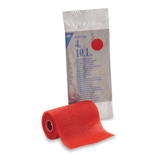 SOLVENTUM SCOTCHCAST SOFT CAST CASTING TAPE - Soft Casting Tape, Red, 4" x 4 yds, 10/cs | Quantity - 1x CS