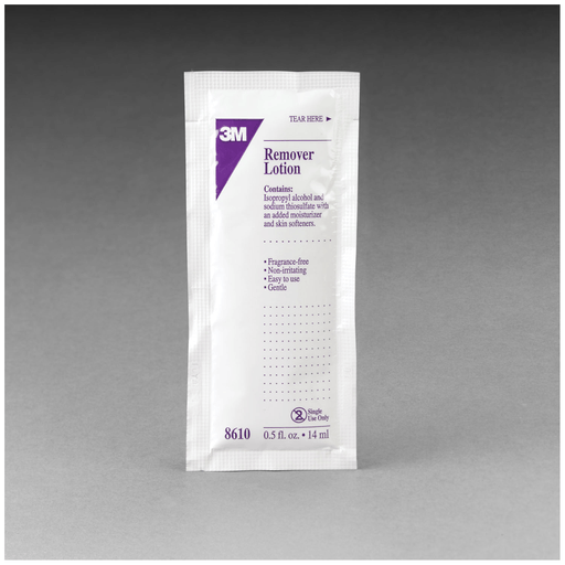 SOLVENTUM REMOVER LOTION - Remover Lotion,  oz Packet, 20/bx, 5 bx/cs (HAZMAT Fees Apply, cannot ship via Air or to AK, GU, HI, MP, PR, VI) | Quantity - 1x CS