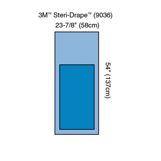 SOLVENTUM DRAPES & SHEETS - Steri-Drape Mayo Stand Cover, 23" x 54", 60/bx, 4 bx/cs (Continental US+HI Only) | Quantity - 1x CS
