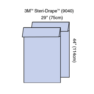 SOLVENTUM DRAPES & SHEETS - Steri-Drape Adhesive Aperture Drape, 59" x 72", Absorbent Impervious Material, Off-Centered Oval Aperture, 25/bx, 2 bx/cs (Continental US+HI Only) | Quantity - 1x CS