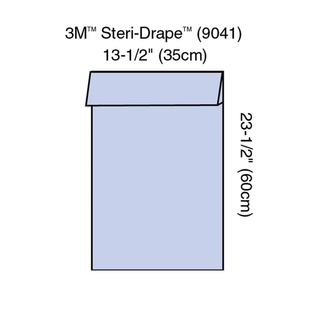 SOLVENTUM DRAPES & SHEETS - Steri-Drape Adhesive Aperture Drape, 59" x 72", Absorbent Impervious Material, Off-Centered Oval Aperture, 25/bx, 2 bx/cs (Continental US+HI Only) | Quantity - 1x CS