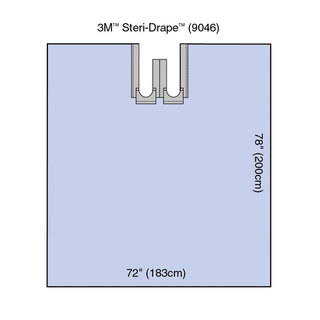 SOLVENTUM DRAPES & SHEETS - Steri-Drape Adhesive Aperture Drape, 59" x 72", Absorbent Impervious Material, Off-Centered Oval Aperture, 25/bx, 2 bx/cs (Continental US+HI Only) | Quantity - 1x CS