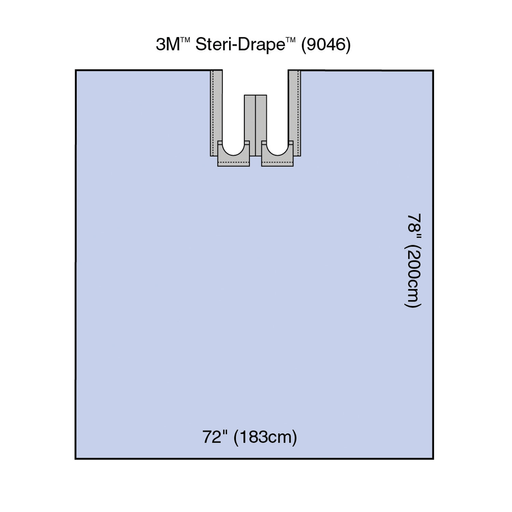 SOLVENTUM DRAPES & SHEETS - Steri-Drape Bilateral Split Sheet, 72" x 78", Absorbent Impervious Material, 15/bx, 2 bx/cs (Continental US+HI Only) | Quantity - 1x CS