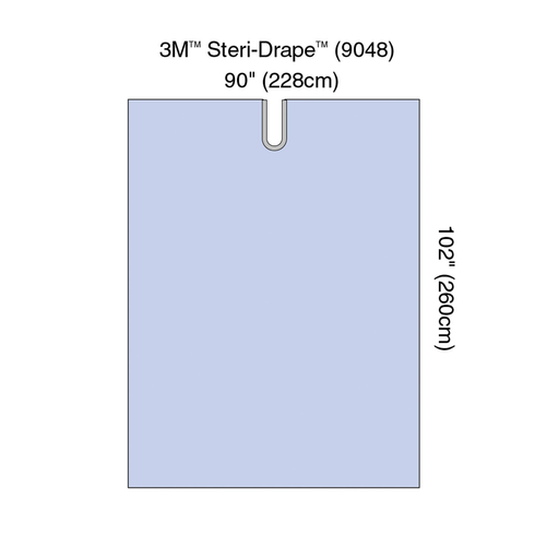 SOLVENTUM NEUROLOGY DRAPES - Steri-Drape Adhesive Split Sheet, 90" x 102", Absorbent Impervious Material, 15/bx, 2 bx/cs | Quantity - 1x CS