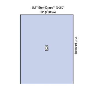 SOLVENTUM DRAPES & SHEETS - Steri-Drape Adhesive Aperture Drape, 90" x 118", Absorbent Impervious Material, Oval Adhesive Aperture, 10/bx, 2 bx/cs (Continental US+HI Only) | Quantity - 1x CS