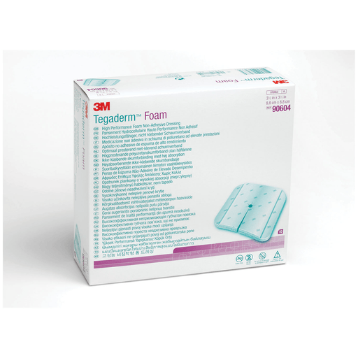 SOLVENTUM TEGADERM FOAM DRESSINGNONADHESIVENon-Adhesive Foam Dressing, 3" x 3", 10/bx, 4 bx/cs | Quantity - 1x CS