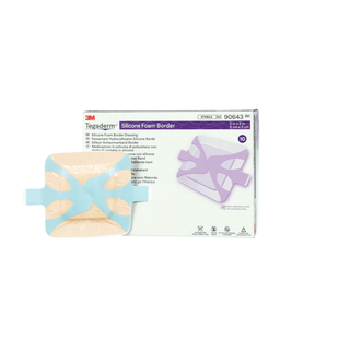 SOLVENTUM TEGADERM SILICONE FOAM BORDER DRESSING - Bordered Dressing, 2" x 2", 10/bx, 6 bx/cs (Continental US+HI Only) | Quantity - 1x CS
