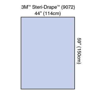 SOLVENTUM DRAPES & SHEETS - Steri-Drape Adhesive Aperture Drape, 59" x 72", Absorbent Impervious Material, Off-Centered Oval Aperture, 25/bx, 2 bx/cs (Continental US+HI Only) | Quantity - 1x CS