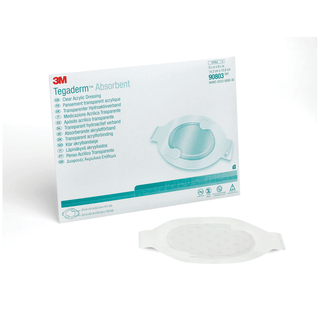 SOLVENTUM TEGADERM ABSORBENT CLEAR ACRYLIC DRESSINGSDressing, Large Oval, Pad Size 3.4" x 4", Overall Size 5.6" x 6", 10/bx, 4 bx/cs | Quantity - 1x CS