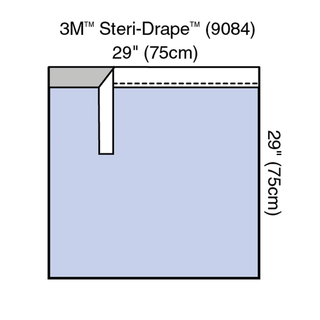 SOLVENTUM DRAPES & SHEETS - Steri-Drape Adhesive Aperture Drape, 59" x 72", Absorbent Impervious Material, Off-Centered Oval Aperture, 25/bx, 2 bx/cs (Continental US+HI Only) | Quantity - 1x CS