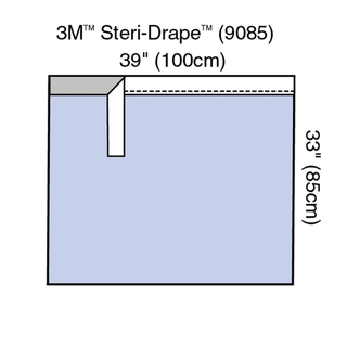 SOLVENTUM DRAPES & SHEETS - Steri-Drape Adhesive Aperture Drape, 59" x 72", Absorbent Impervious Material, Off-Centered Oval Aperture, 25/bx, 2 bx/cs (Continental US+HI Only) | Quantity - 1x CS