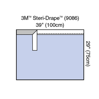 SOLVENTUM DRAPES & SHEETS - Steri-Drape Adhesive Aperture Drape, 59" x 72", Absorbent Impervious Material, Off-Centered Oval Aperture, 25/bx, 2 bx/cs (Continental US+HI Only) | Quantity - 1x CS