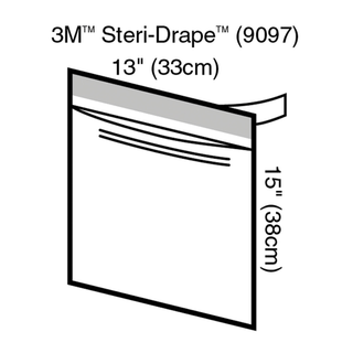 SOLVENTUM DRAPES & SHEETS - Steri-Drape Adhesive Aperture Drape, 59" x 72", Absorbent Impervious Material, Off-Centered Oval Aperture, 25/bx, 2 bx/cs (Continental US+HI Only) | Quantity - 1x CS