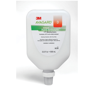 SOLVENTUM AVAGARD D INSTANT HAND ANTISEPTICInstant Hand Antiseptic with Moisturizers, 1000mL Bottle, 5/cs (Item is considered HAZMAT and cannot ship via Air or to AK, GU, HI, MP, PR, VI) (Non-Refundable; Non-Returnable) | Quantity - 1x CS