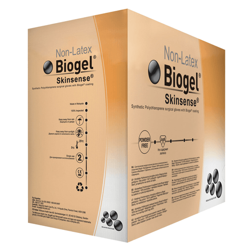 MOLNLYCKE BIOGEL SKINSENSE GLOVES - Surgical Glove, Size 5, Sterile, Non-Latex, Powder Free (PF), 50/bx, 4 bx/cs (42 cs/plt) (US Only) | Quantity - 1x CS