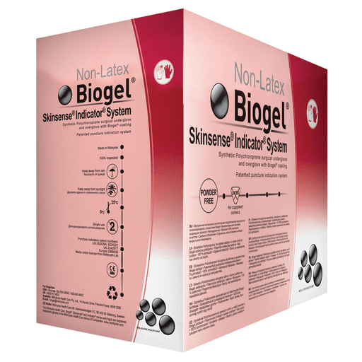 MOLNLYCKE BIOGEL SKINSENSE INDICATOR GLOVES - Surgical Glove, Size 7, Sterile, Non-Latex, Powder Free (PF), 50/bx, 4 bx/cs (36 cs/plt) (US Only) | Quantity - 1x CS