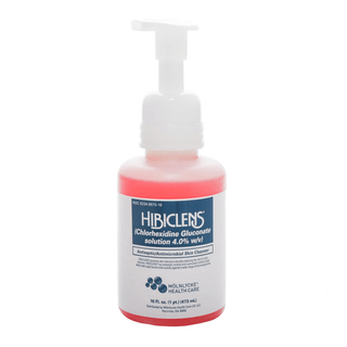MOLNLYCKE HIBICLENS ANTISEPTIC ANTIMICROBIAL SKIN CLEANSERSkin Cleanser, 16 oz Liquid with Foaming Pump (Pump Top Included), 12/cs (54 cs/plt) (Item on Manufacturer BackorderInventory Limited when Available) | Quantity - 1x CS