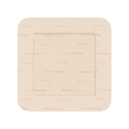 MOLNLYCKE MEPILEX BORDER FLEX LITE DRESSING - Self-Adherent Absorbent Foam Dressing, 4" x 4", 5/bx, 10 bx/cs (US Only) | Quantity - 1x CS
