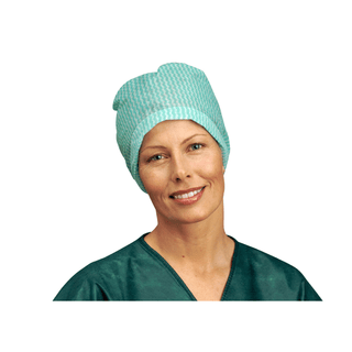 MOLNLYCKE BARRIER SURGICAL CAP - Operating Cap, Flory Green, 100/bx, 5 bx/cs  | Quantity - 1x CS