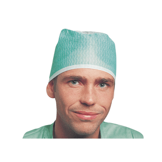 MOLNLYCKE BARRIER SURGICAL CAP - Sheer Bouffant Nurses Cap, Tie-Band, Basic, Green, 100/bx, 5 bx/cs (US Only) | Quantity - 1x CS