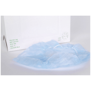 MOLNLYCKE BARRIER BOUFFANT CAP - Sheer Bouffant Nurses Cap, Elastic, Basic, Blue, 150/bx, 4 bx/cs (24 cs/plt) (US Only) | Quantity - 1x CS