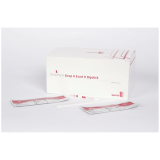 ALERE POC CLEARVIEW STREP A EXACT II - Strep A Dipstick Test Kit, Results in 1 Minute, 30 test/kit (Cat.# 92002/6210KCV) (Continental US+HI Only) | Quantity - 1x KT