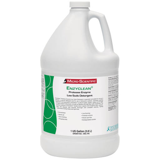 MICRO-SCIENTIFIC ENZCYLEAN PROTEASE ENZYME DETERGENT - Enzyclean Protease Enzyme Low Suds Detergent, Gallon, 4/cs (36 cs/plt)  | Quantity - 1x CS