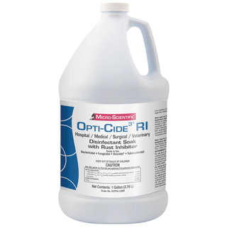 MICRO-SCIENTIFIC OPTI-CIDE3 DISINFECTANTOpti-Cide3, 1 Gallon, Rust Inhibitor, Instrument Disinfectant, Pour Bottle, 4/cs (Contenental US Only) (Item is considered HAZMAT and cannot ship via Air or to AK, GU, HI, MP, PR, VI) | Quantity - 1x CS