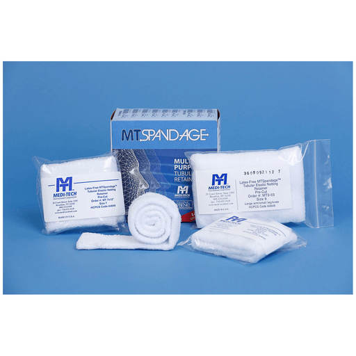 MEDI-TECH INTERNATIONAL MT SPANDAGE TUBULAR RETAINER NET - MT Spandage Tubular Retainer Net, Latex-Free, Pre-Cuts w/ Cut Outs, Full Head Mask-Average Size, Size 7, Length 10in, 50/cs | Quantity - 1x CS