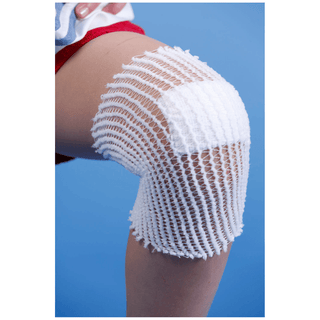 MEDI-TECH INTERNATIONAL MT SPANDAGE TUBULAR RETAINER NET - MT Spandage Tubular Retainer Net, Latex-Free, Pre-Cuts w/ Cut Outs, Full Head Mask - Large Size, Size 8, Length 10in, 50/cs | Quantity - 1x CS