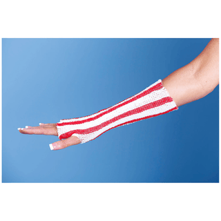 MEDI-TECH INTERNATIONAL SURGI-COLOR GUARD PATIENT SAFETY - Surgi-Color Guard Patient Safety Elastic Net Retainer, Latex-Free, 25yds Stretched, Red/White, Size 6, Stretches To 27 Circumference | Quantity - 1x EA