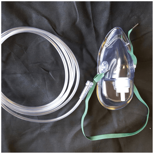 MED-TECH OXYGEN MASKS - Oxygen Mask, Simple, Medium Concentration, Adult, Elongated, 7' Star Tubing, 50/cs (40 cs/plt) | Quantity - 1x CS