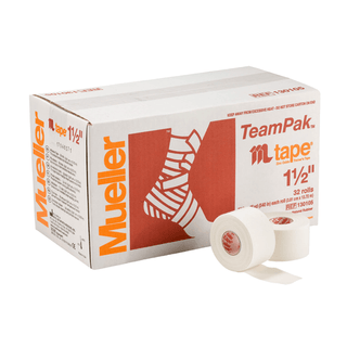 MUELLER MTAPE - 1.5" x 15 yds, White, 32 rolls/cs (147 cs/plt) (Products are only available for sale in the U.S. Products cannot be sold on Amazon.com or any other 3rd party platform without prior approval by Mueller.) | Quantity - 1x CS