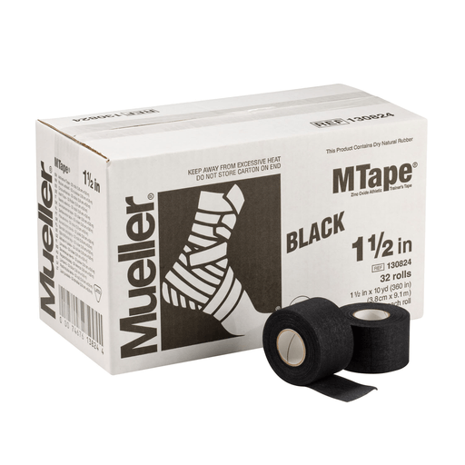 MUELLER MTAPE - 1.5" x 10 yds, Black, 32 rolls/cs (Products are only available for sale in the U.S. Products cannot be sold on Amazon.com or any other 3rd party platform without prior approval by Mueller.) | Quantity - 1x CS