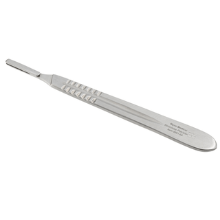 MYCO STAINLESS STEEL BLADE HANDLES - #4 Bard Parker Style Handle Fits Blade Sizes 20 to 25, 10/bx (US Only) | Quantity - 1x BX