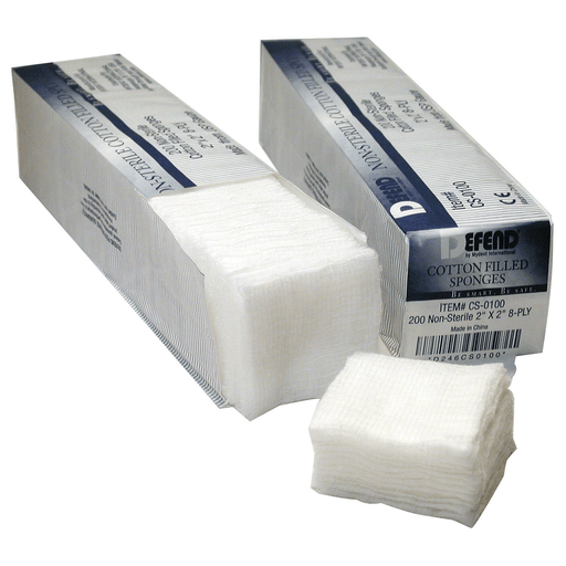 MYDENT COTTON FILLED GAUZE SPONGESCotton Filled Sponge, 2" x 2", 8-ply, Non-Sterile.  5000/cs | Quantity - 1x CS