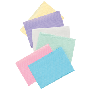 MYDENT DEFEND+PLUS PATIENT TOWELS - Towel, 2-ply Paper, Poly, 18" x 13", Blue, 500/cs | Quantity - 1x CS