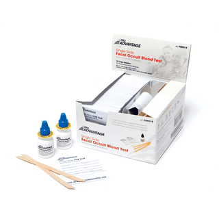 PRO ADVANTAGE FECAL OCCULT BLOOD TESTS - Guaiac Fecal Occult Blood Test Lab Pack, Includes: (100) Single Slides Tests, (100) Applicators, 2 x 10mL Developers (With Enhanced Readability), 100/bx (Not Available for Sale Into Canada) | Quantity - 1x BX