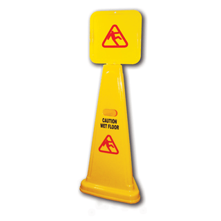 PRO ADVANTAGE FLOOR SIGNS - Caution Floor Sign, Large, Cone, (DROP SHIP ONLY from Golden Star, Inc. - $100 minimum order for prepaid freight outside the Continental U.S., $100 dollar minimum order inside the Continental U.S.) | Quantity - 1x EA