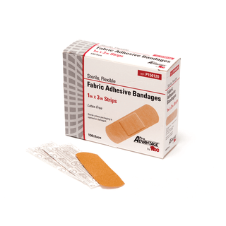 PRO ADVANTAGE FABRIC ADHESIVE BANDAGE - Adhesive Bandage, Strips, 1" x 3", 100/bx, 12 bx/cs (240 cs/plt) | Quantity - 1x CS