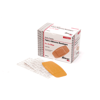 PRO ADVANTAGE FABRIC ADHESIVE BANDAGE - Adhesive Bandage, Strips, 2" x 4", 50/bx, 12 bx/cs (162 cs/plt) | Quantity - 1x CS