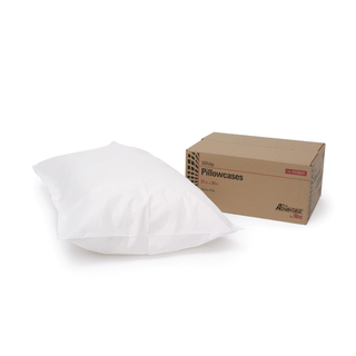 PRO ADVANTAGE DISPOSABLE PILLOWCASE - Pillowcase, Tissue/ Poly, 21" x 30", White, 100/cs (119 cs/plt) | Quantity - 1x CS